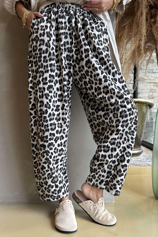 Lagen Zanzibar Seamed Tapered Barrel Pant Calico & Black